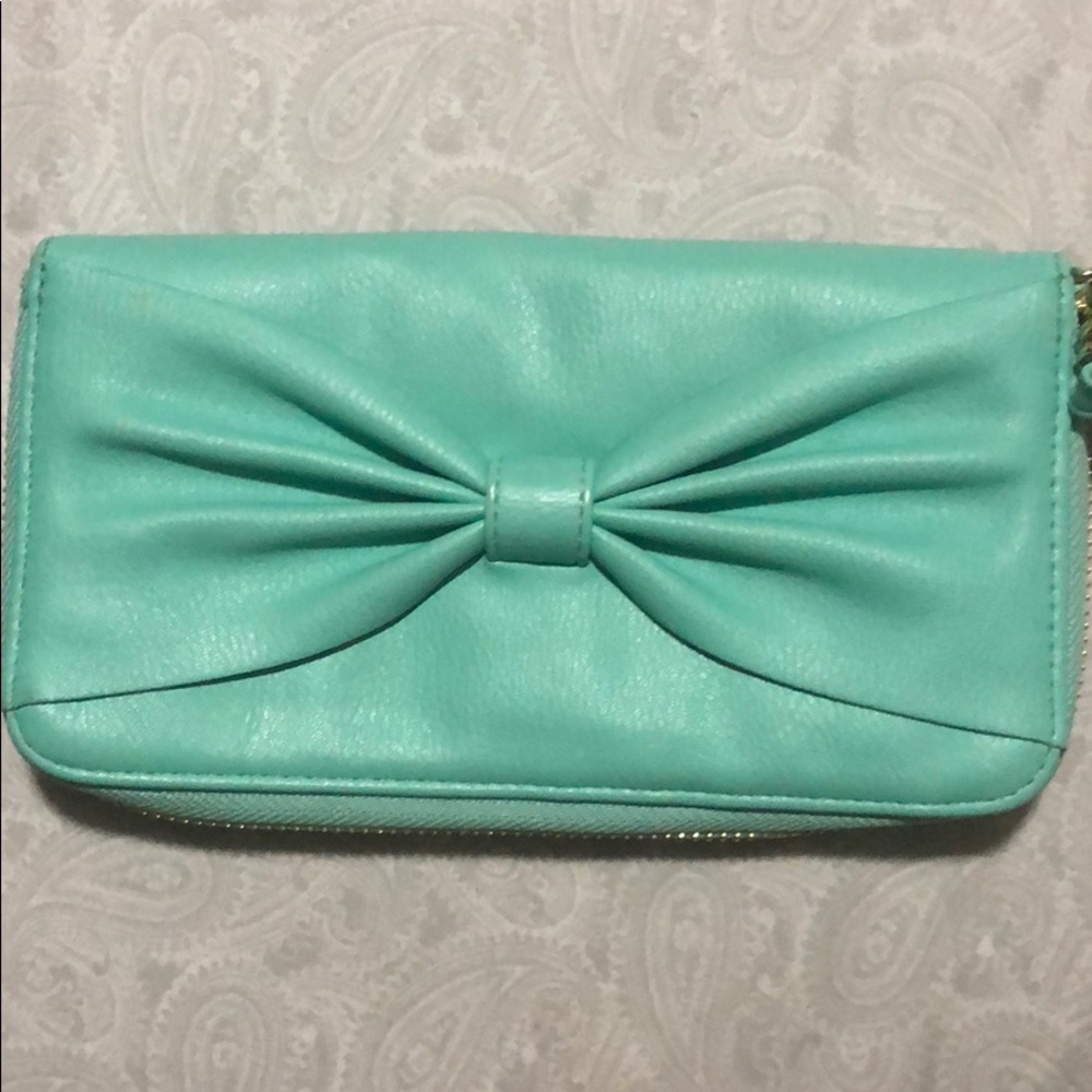 Mint green wallet